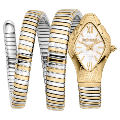 Just Cavalli Signature Snake Cristallo Due Toni YG Argento MOP