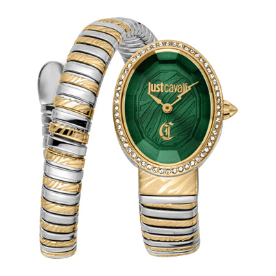 Just Cavalli Signature Snake Velina Argento Oro giallo Verde