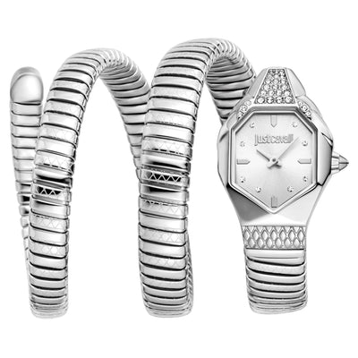 Just Cavalli Signature Snake Ambra Argento