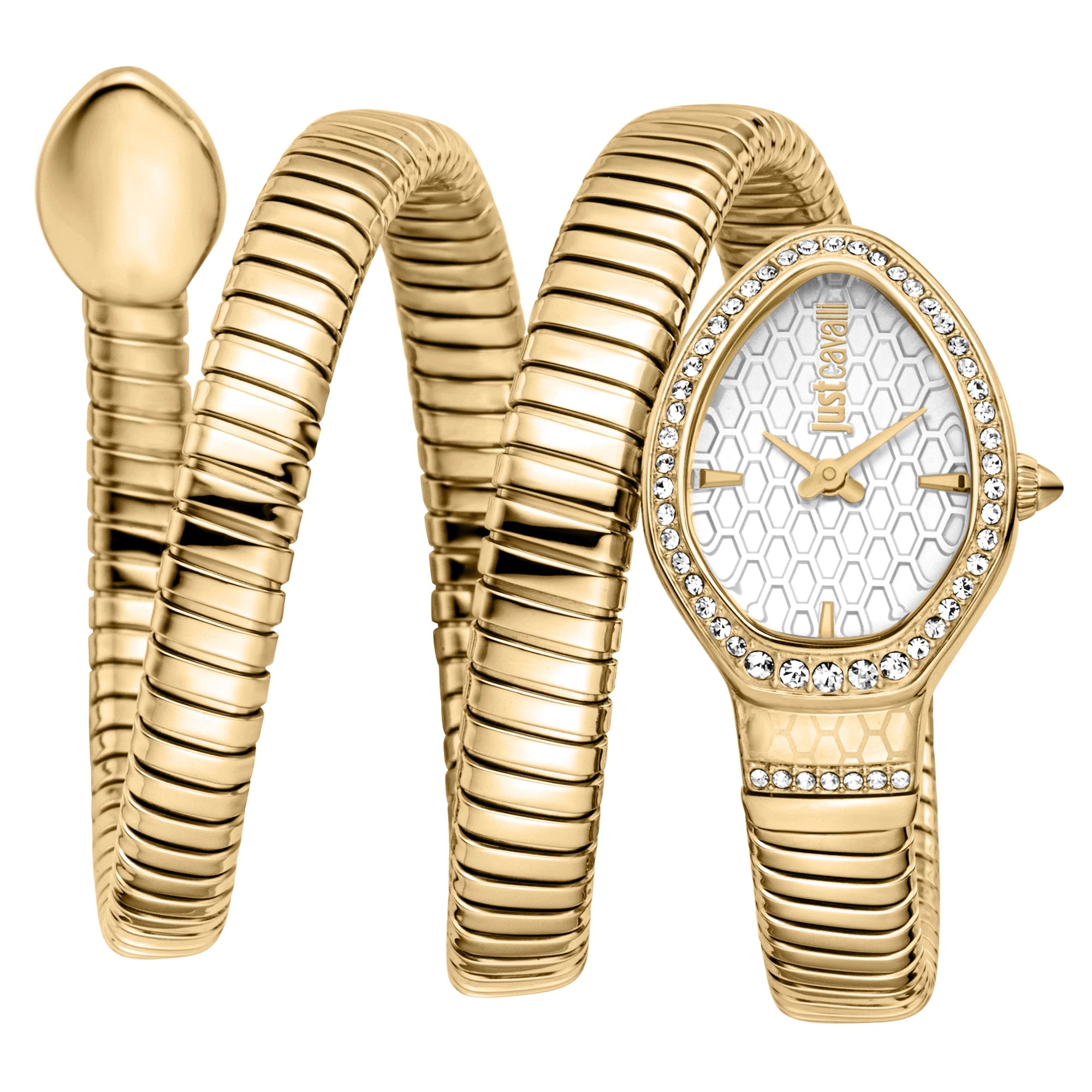 Just Cavalli Just Cavalli Signature Snake Carezza Yellow Gold Silver