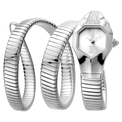 Just Cavalli Signature Snake Glam Argento