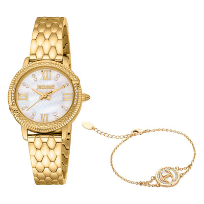 Just Cavalli SET Viperized Oro Giallo Argento MOP