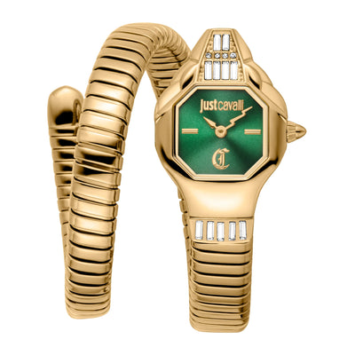 Just Cavalli Signature Snake Brillante Serpente Giallo Oro Verde