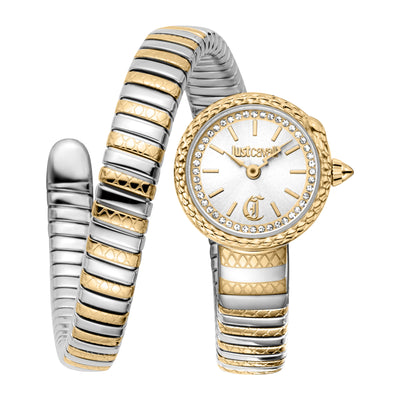 Just Cavalli Signature Snake Sirena Argento Oro Giallo