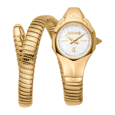 Just Cavalli Signature Snake Fiore Oro Giallo Argento