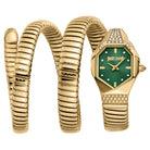 Just Cavalli Just Cavalli Signature Snake Ambra Yellow Gold Green