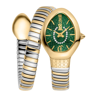 Just Cavalli Signature Snake Eclisse Due Toni YG Argento Verde