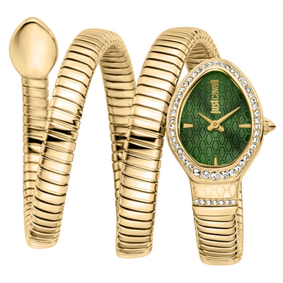Just Cavalli Signature Snake Carezza Oro Giallo Verde