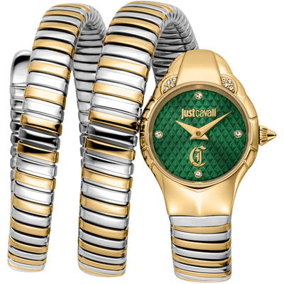 Just Cavalli Signature Snake Amanta Oro giallo Argento Verde