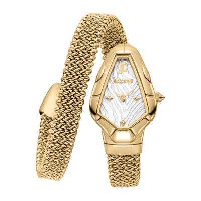 Just Cavalli Signature Snake Fiamma Oro Giallo Argento